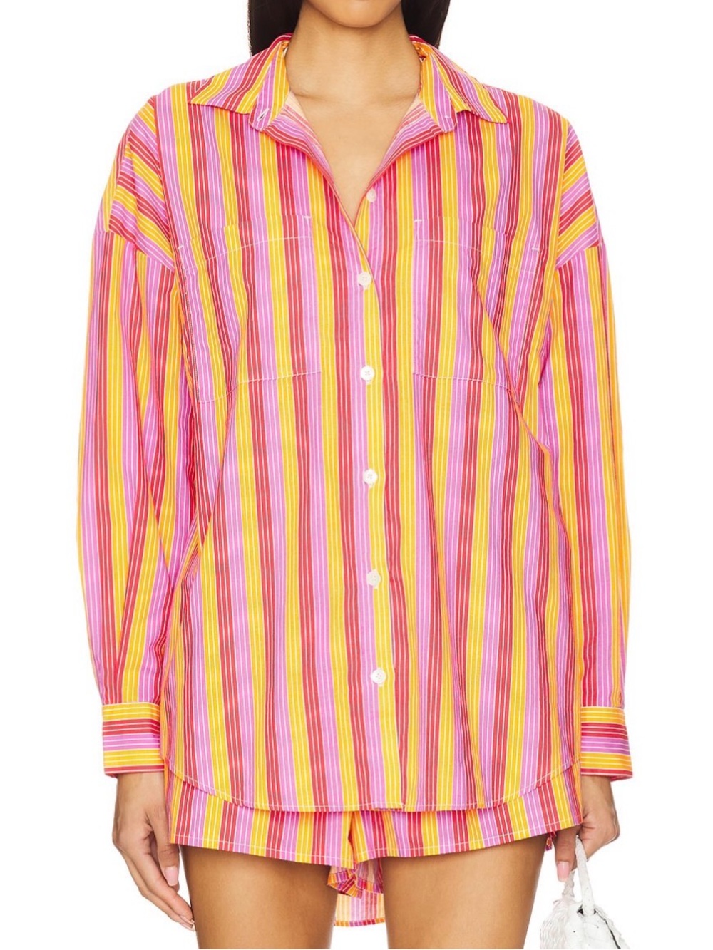 l*space skipper cotton shorts AND buttondown tunic SET